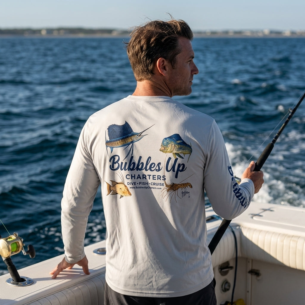 Bubbles Up & Guy Harvey Long Sleeve Performance Shirts