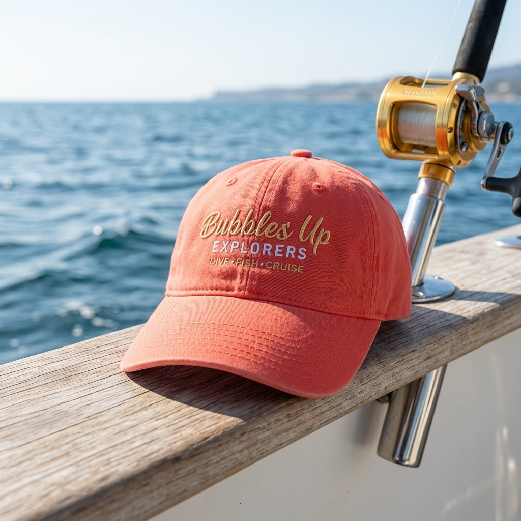 Coral Bubbles Up Mom Hat