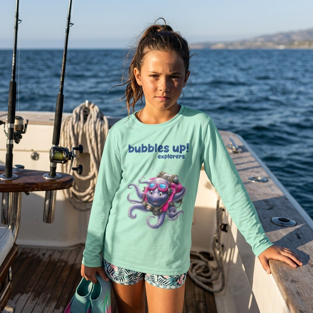 Bubbles Up Explorer Kids Long Sleeve Swim Shirt