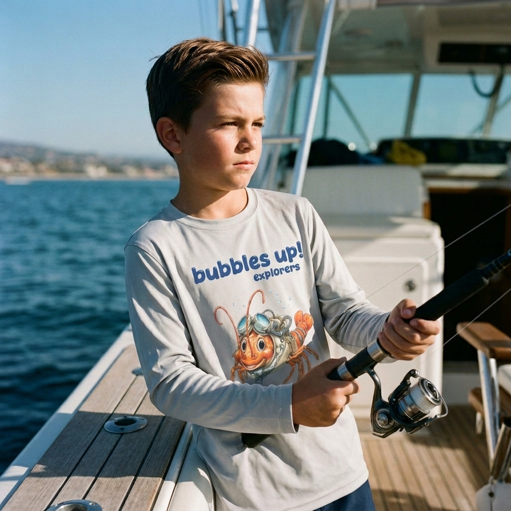 Bubbles Up Explorer Kids Long Sleeve Swim Shirt