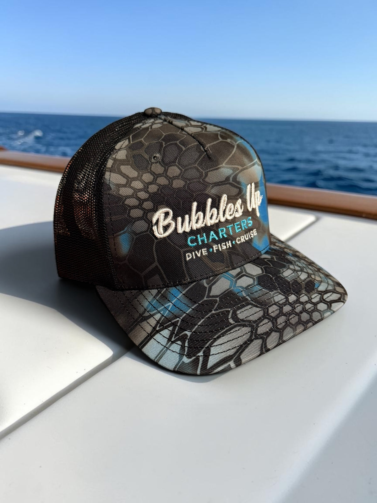 Black & Camo Bubbles Up Trucker Hat