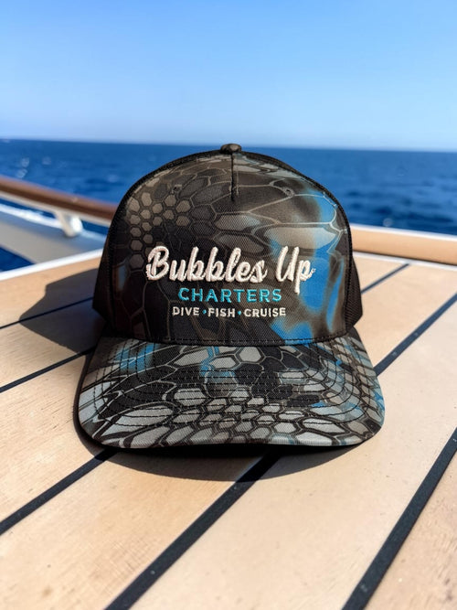 Black & Camo Bubbles Up Trucker Hat