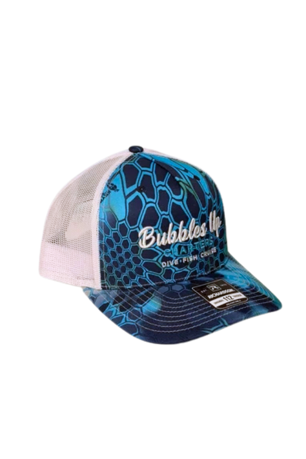 Blue & White Bubbles Up Trucker Hat